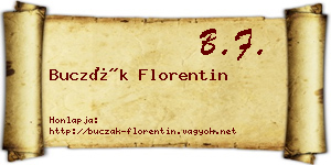 Buczák Florentin névjegykártya
